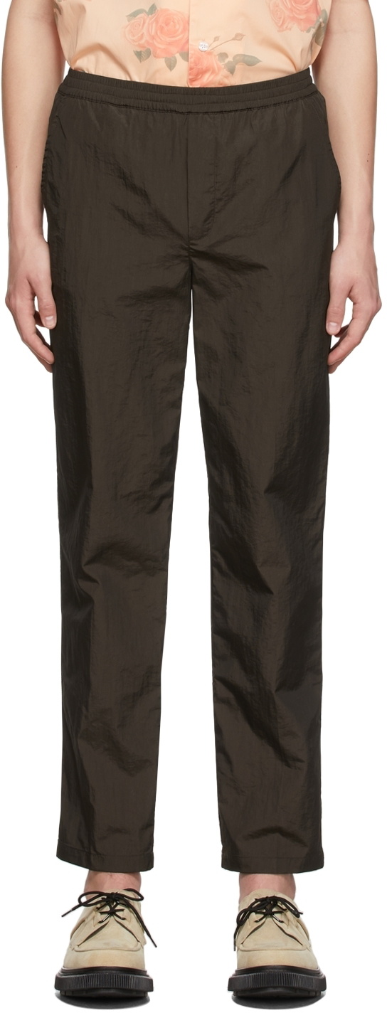 Trousers - Brown nylon trousers