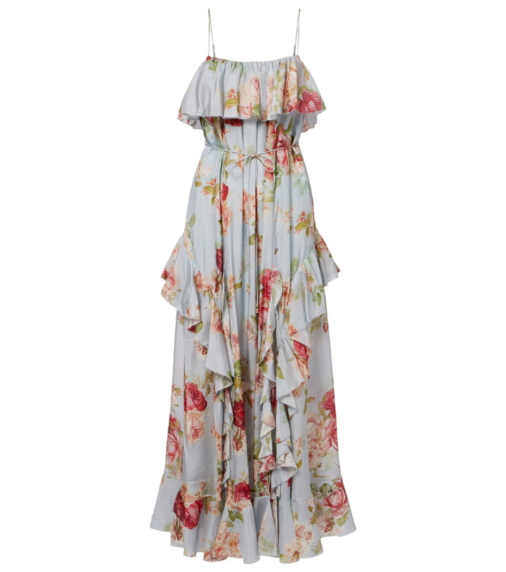Photo: Zimmermann Roselight floral ruffled silk maxi dress