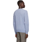 Harmony Blue Wool Shaggy Sweater