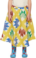 Maison Mangostan Kids Yellow Patchwork Skirt