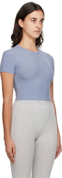 SKIMS Blue Soft Lounge Cropped T-Shirt