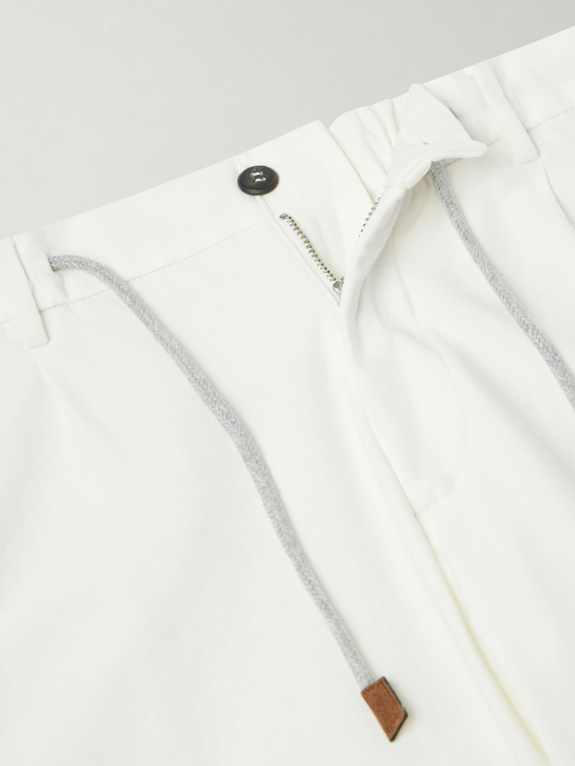 Eleventy - Straight-Leg Cotton-Blend Trousers - White