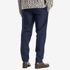 A.P.C. Men's Pieter Textured Cotton Pin Tuck Pleat Trousers in Dark Navy
