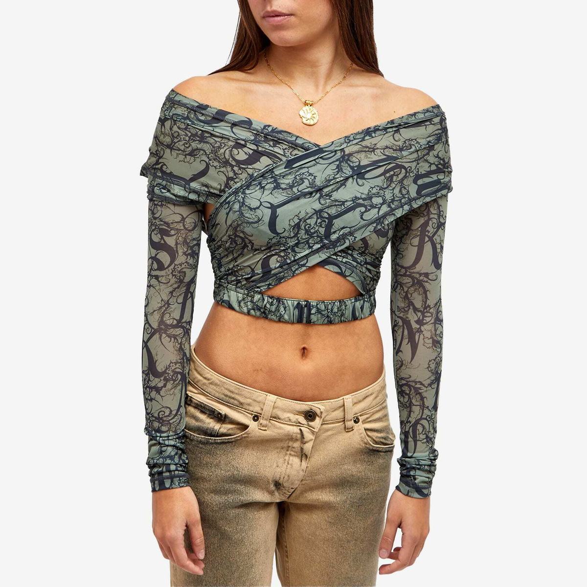 KNWLS Women's Anti Cross Over Top in Gothic Lace KNWLS