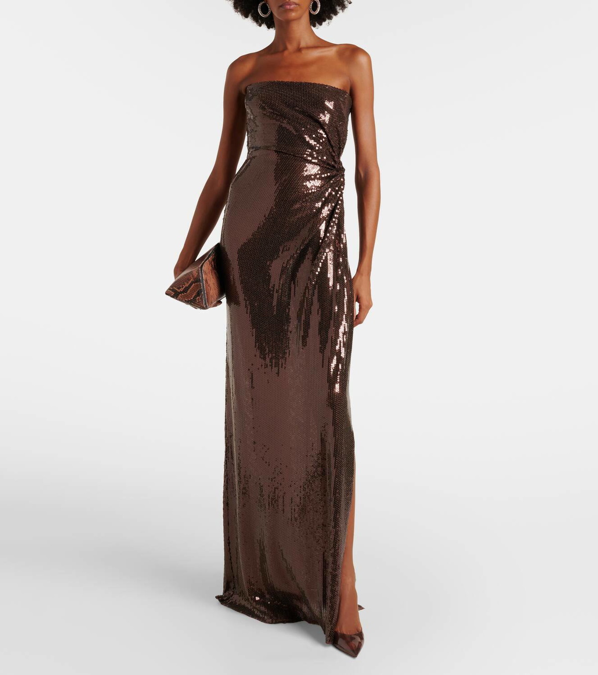 Alex Perry Sequined gathered gown Alex Perry