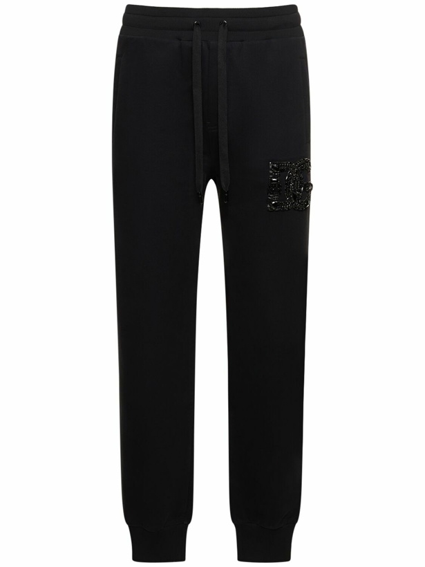 Photo: DOLCE & GABBANA - Cotton Logo Sweatpants With Stones