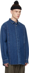 Magliano Navy Bomber Denim Shirt