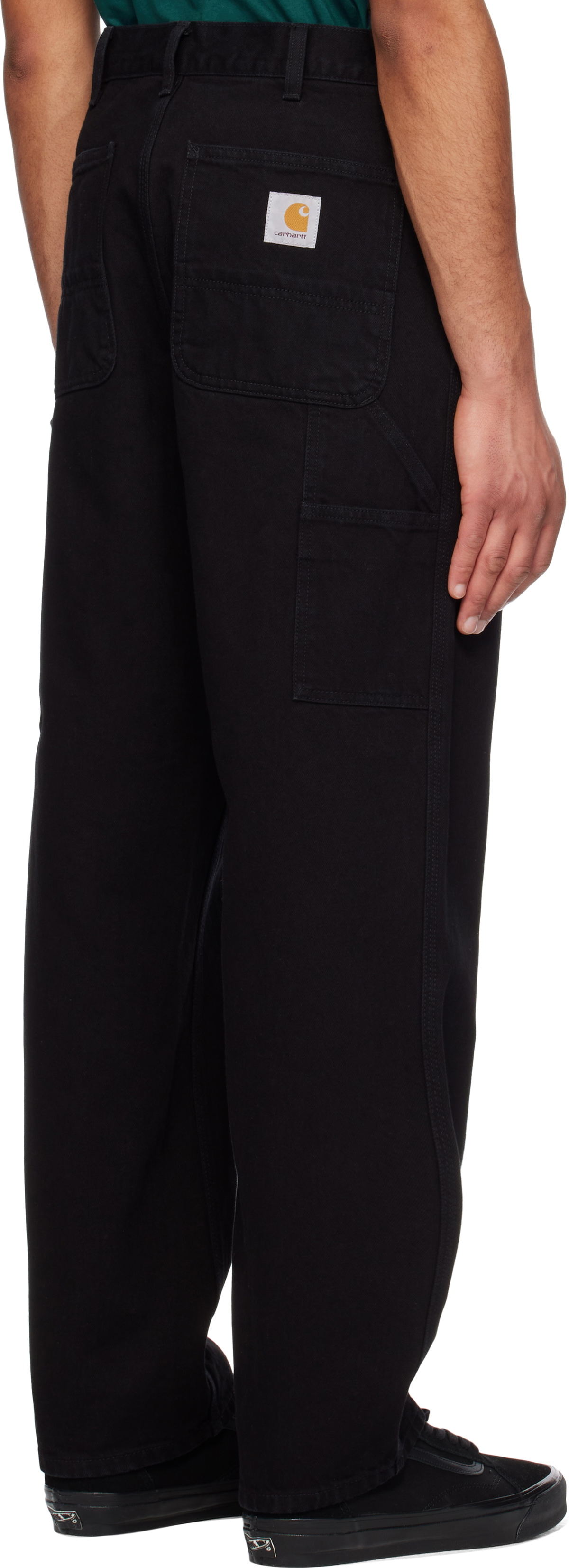 Carhartt Work In Progress Black Single Knee Jeans