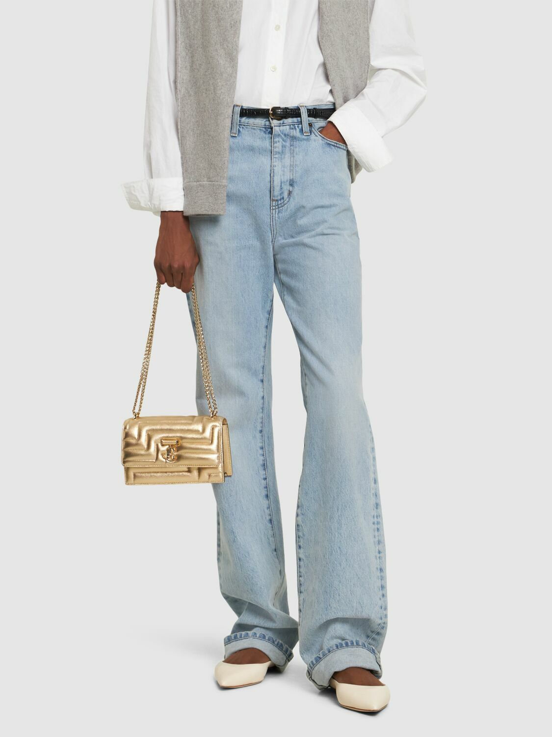 JIMMY CHOO - Bohemia Quilted Metallic Shoulder Bag