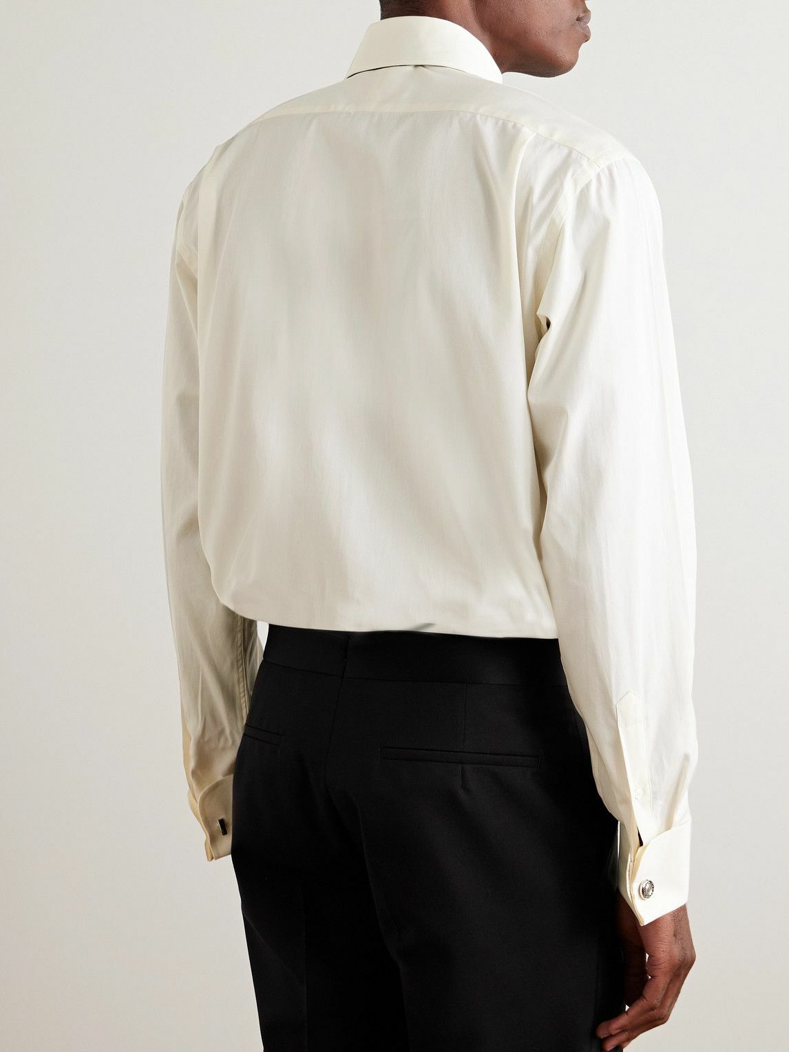 Favourbrook - Ruffled Cotton-Poplin Shirt - Neutrals