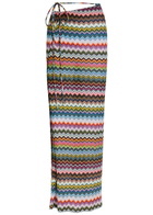 Missoni Zigzag Metallic-knit Cover-up Midi Skirt Multicoloured