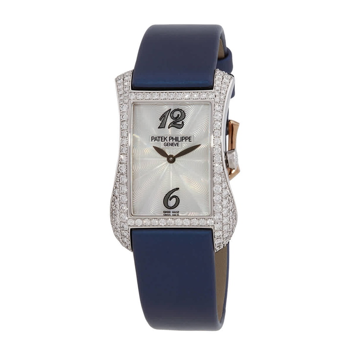 Photo: Patek Philippe Gondolo Quartz Diamond Grey Dial Ladies Watch 4972G-001