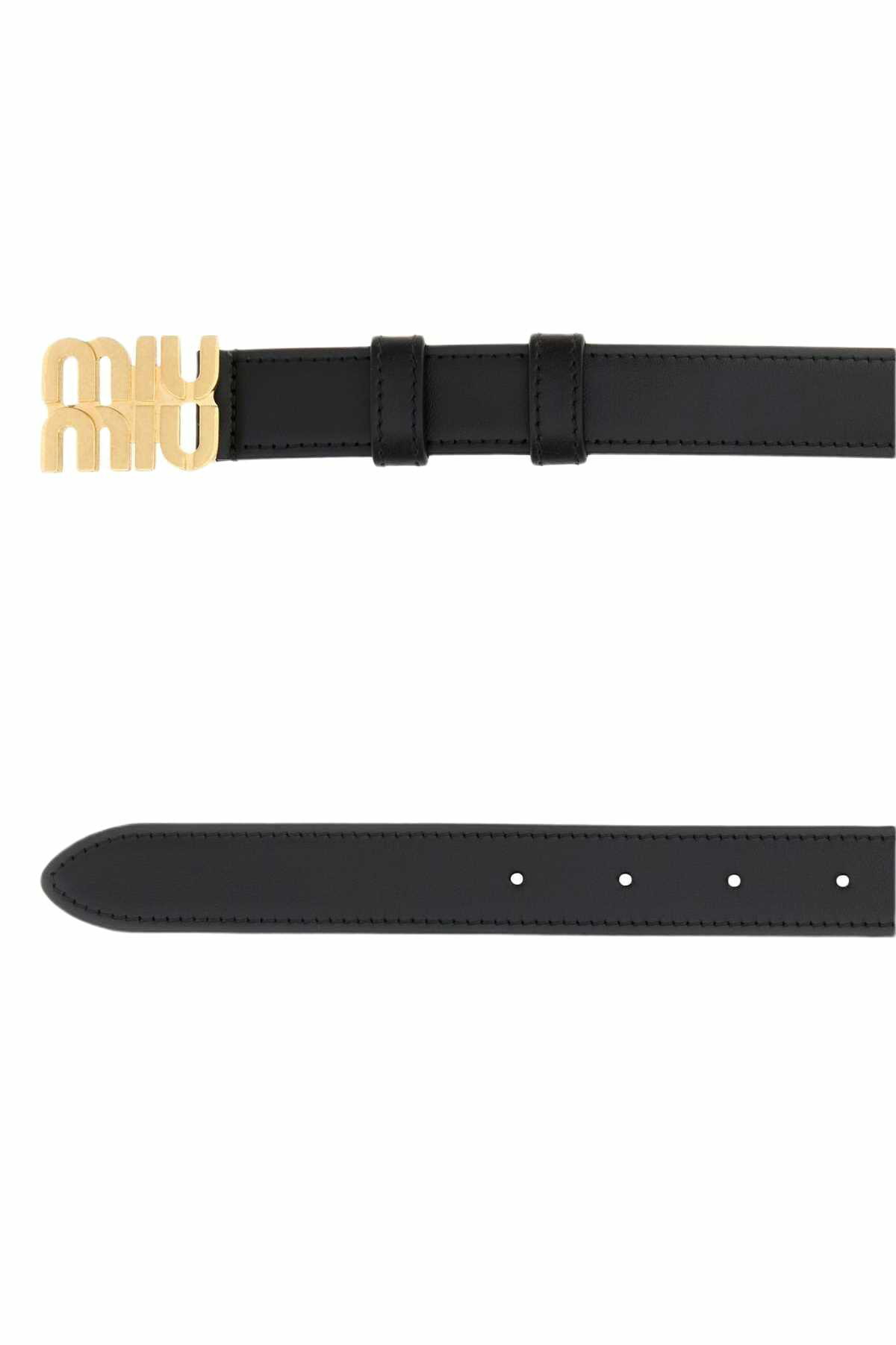 Miu Miu Black Leather Belt Miu Miu