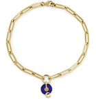 Foundrae - Classic Fob 18-Karat Gold, Enamel and Diamond Bracelet - Gold