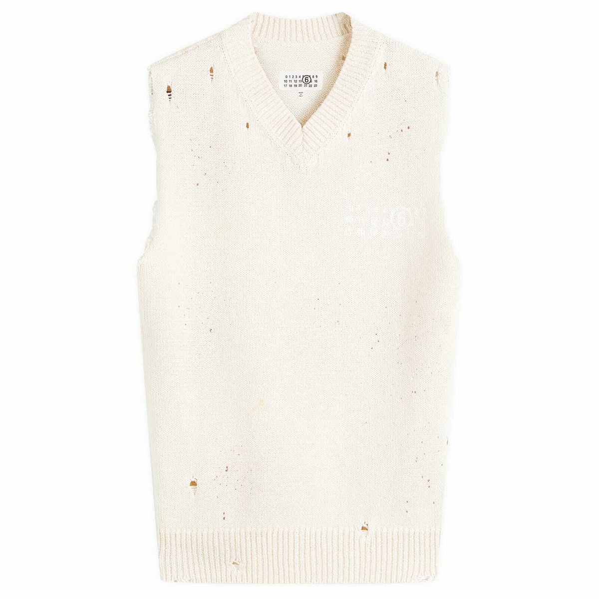 MM6 Maison Margiela Men's Jacquard Number Logo Vest in Black