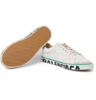 Balenciaga - Match Tennis Distressed Leather Sneakers - Men - White