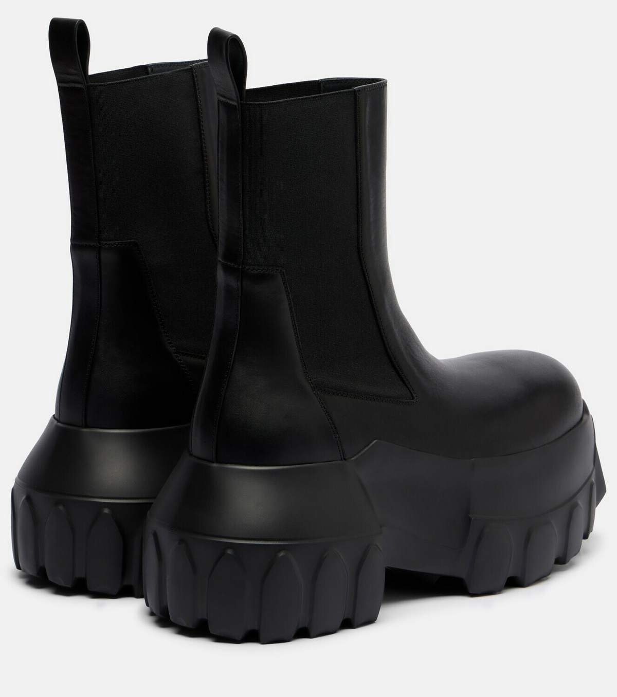 Rick Owens Beatle Mega Tractor leather Chelsea boots