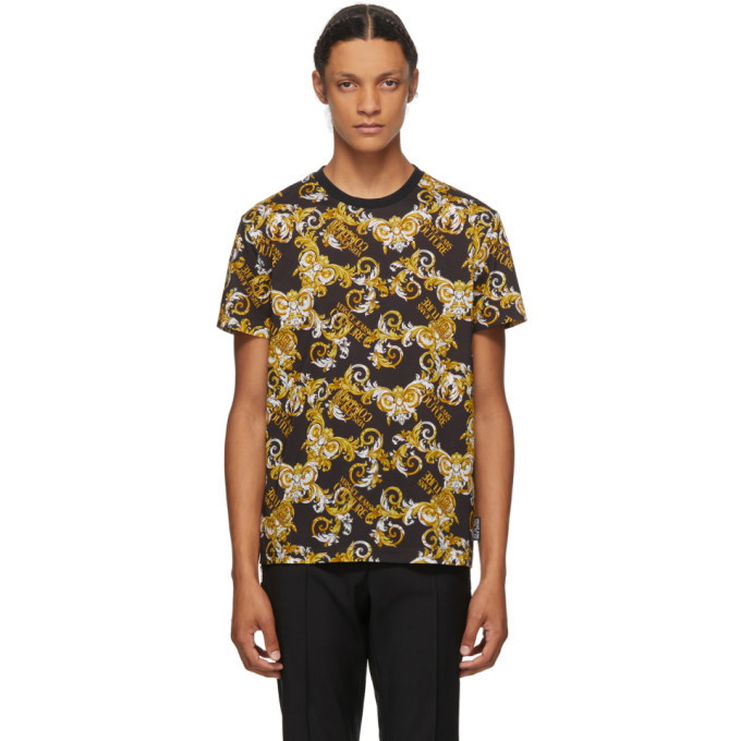 Photo: Versace Jeans Couture Black Baroque Logo T-Shirt