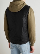 TOM FORD - Padded Leather-Trimmed Shell Gilet - Black