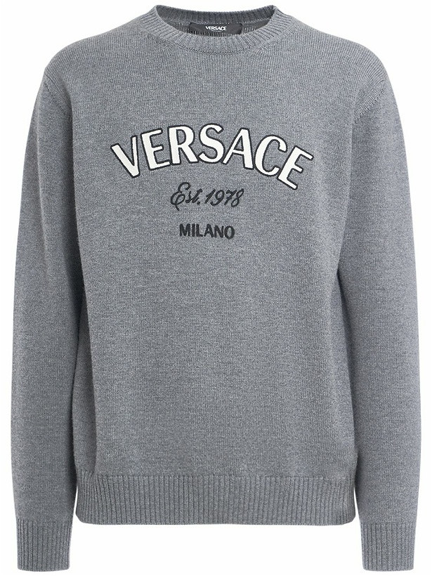 Photo: VERSACE - Logo Embroidery Wool Sweater