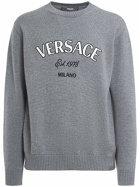 VERSACE - Logo Embroidery Wool Sweater