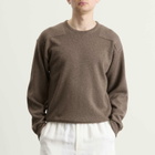 Jil Sander Men's Wool Jumper with Padded Detail in Brown