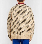 CALVIN KLEIN 205W39NYC - Oversized Bear-Intarsia Wool-Blend Sweater - Men - Off-white