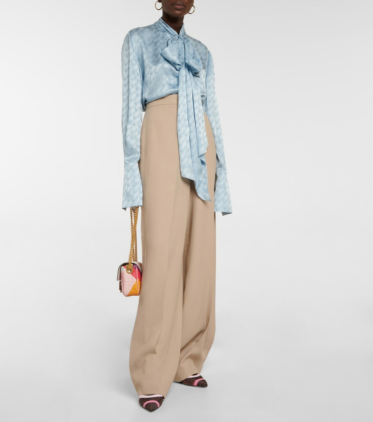 Fendi High-rise wide-leg pants Fendi