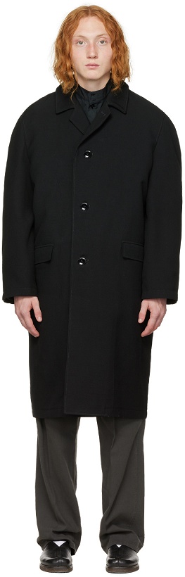 Photo: Lemaire Black Crombie Coat