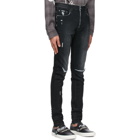 AMIRI Black Slit Knee Jeans