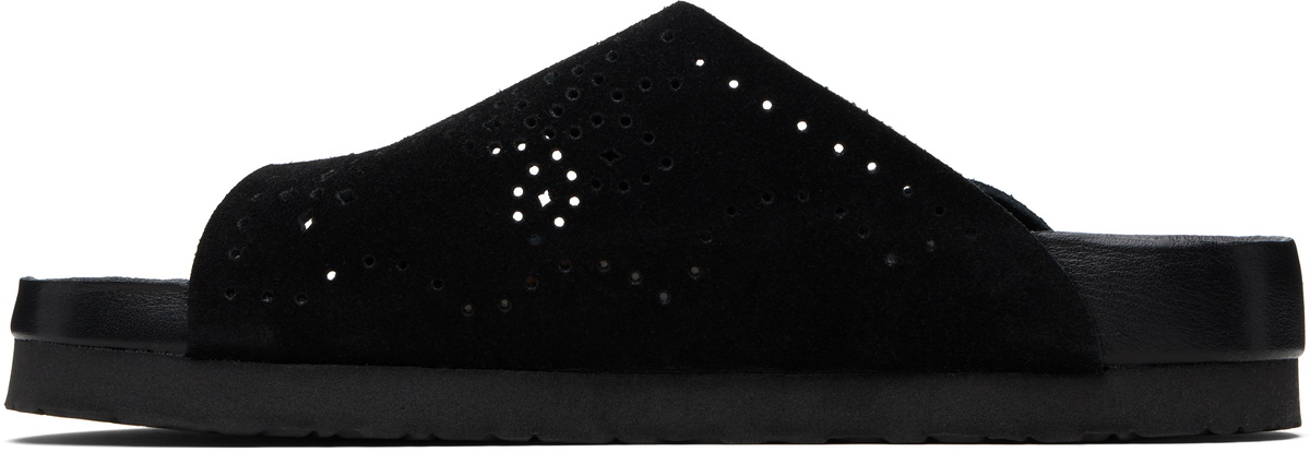 NEEDLES Black Double Strap Sandals Needles