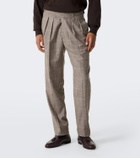 Rubinacci Checked virgin wool straight pants