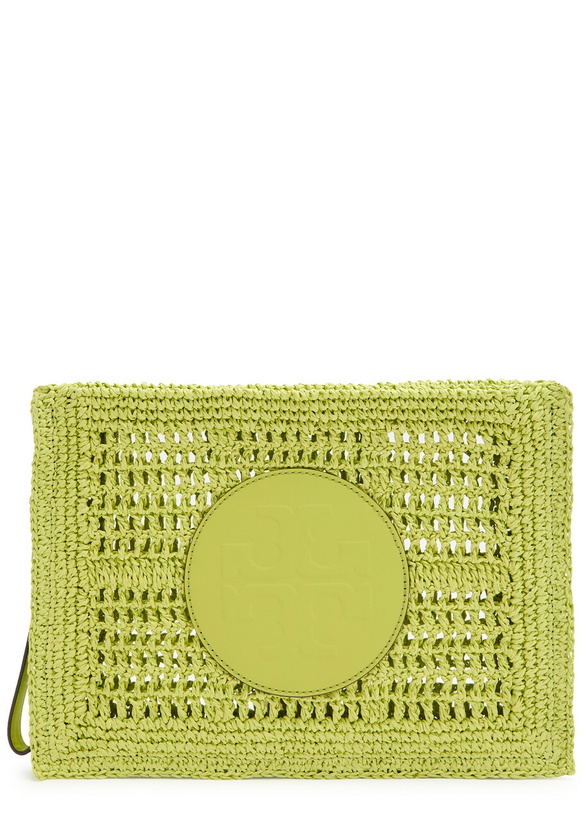 Photo: Tory Burch Ella Raffia Clutch - Green - One Size