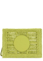Tory Burch Ella Raffia Clutch - Green - One Size