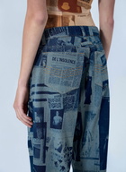 Jean Paul Gaultier Newspaper Print Jeans