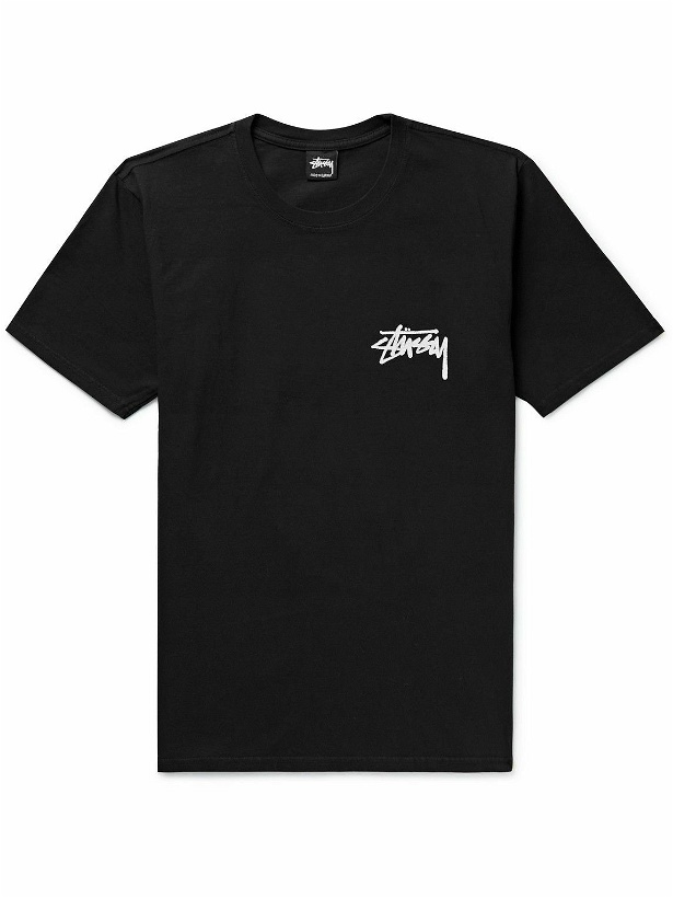 Photo: Stussy - Read Em 'N' Weep Printed Cotton-Jersey T-Shirt - Black