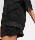 SIR Rayure patchwork cotton shirt
