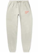 Pasadena Leisure Club - Puff Tapered Logo-Print Cotton-Jersey Sweatpants - Neutrals