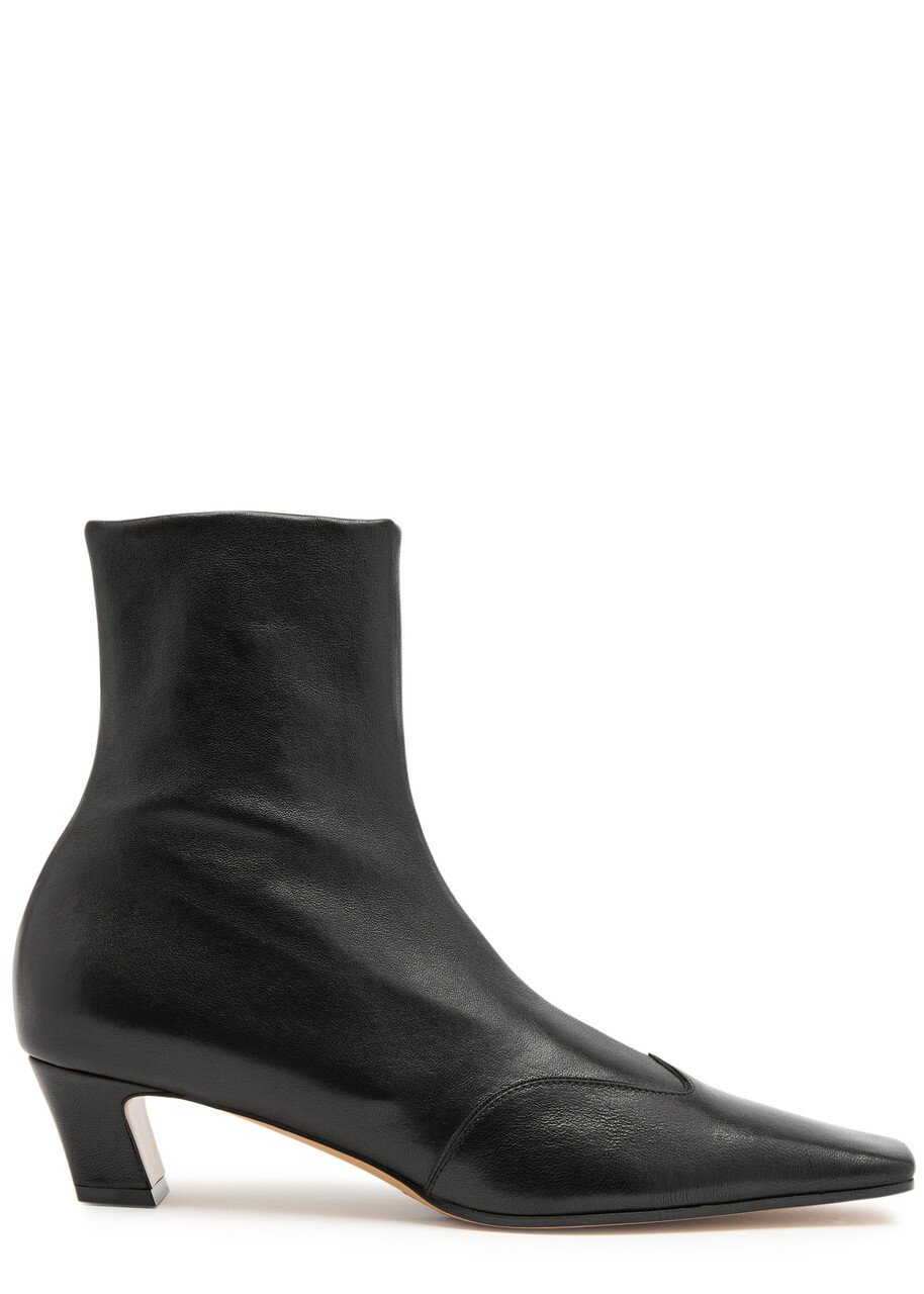 【送料&関税込】Khaite nevada 40 Black Leather Ankle Boots Khaite Nevada 40 Leather Ankle Boots Black Khaite