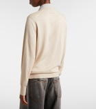 Acne Studios Silk, wool, and cashmere polo sweater