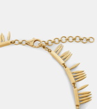 Ileana Makri Grass Sunny 18kt gold necklace with emeralds
