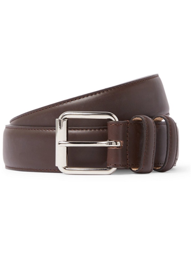 Photo: A.P.C. - 3cm Paris Leather Belt - Brown
