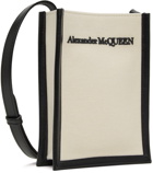 Alexander McQueen Beige Mini Edge Crossbody Messenger Bag