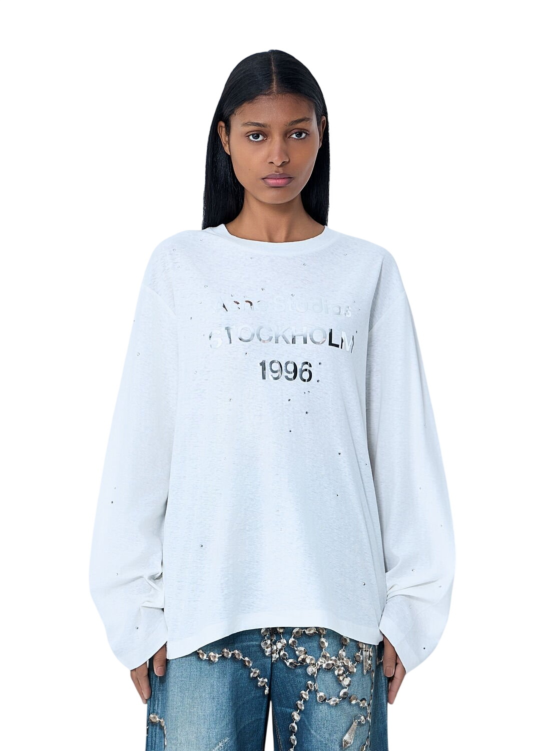 Acne Studios Blue Mohair Cropped Cardigan Acne Studios