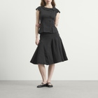 Peachy Den Women's Missy Midi Skirt in Onyx