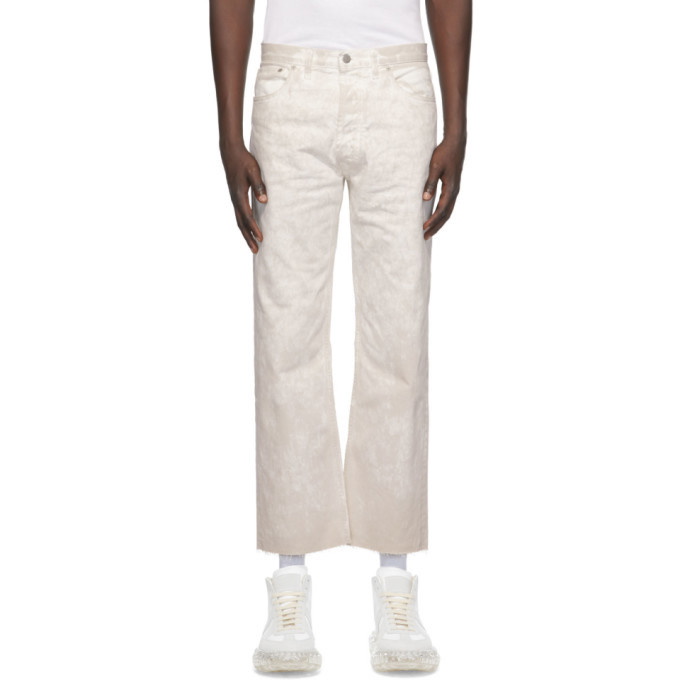 Photo: Maison Margiela White Denim Marble Wash Jeans