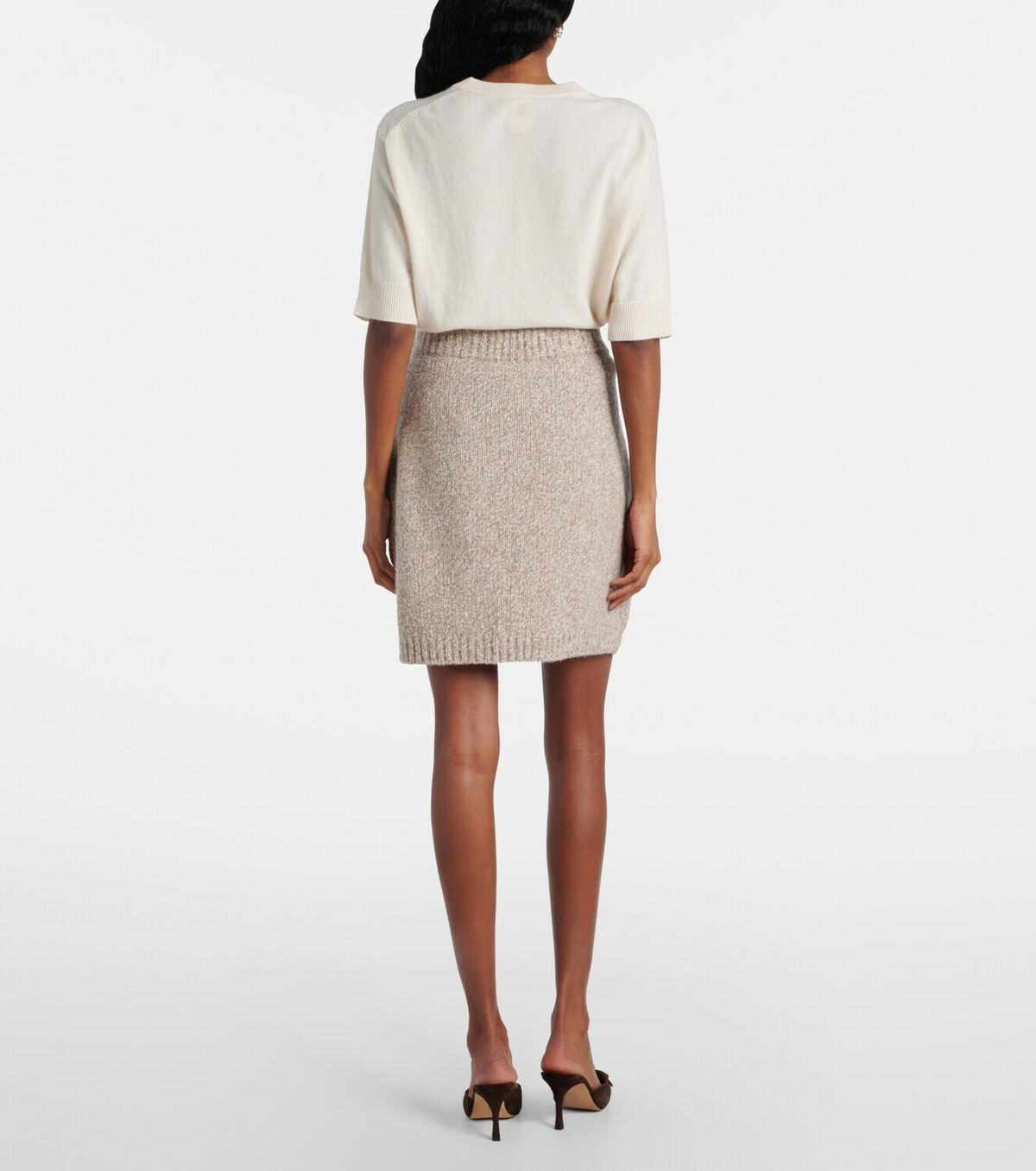 Jardin des Orangers Cashmere-blend miniskirt