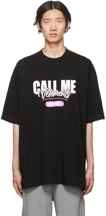 Photo: VETEMENTS Black 'Call Me Vetements' T-Shirt