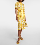 Dolce&Gabbana Majolica silk twill shirt dress