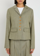 Skall Studio Blonde Pinstripe Wool Jacket Grey